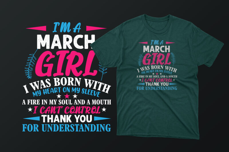 12 Month t shirt design bundle / I’m a january girl / I’m a february girl / I’m a march girl / 12 month t shirt eps svg pdf png t shirt / Women t shirt /