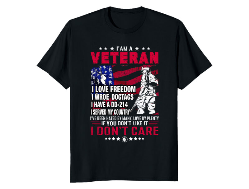 55+ best selling print ready veteran T-shirt 