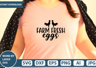 Farm Fresh Eggs SVG Vector for t-shirt