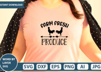 Farm Fresh Produce SVG Vector for t-shirt