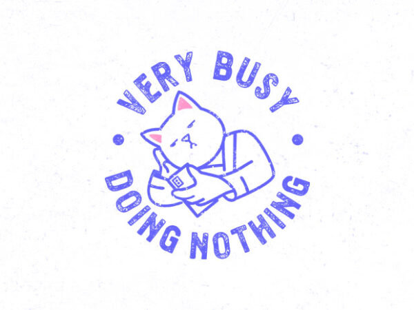 Busy cat t shirt template