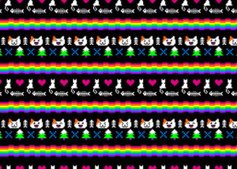 rainbow cat t shirt design online