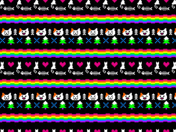 Rainbow cat t shirt design online