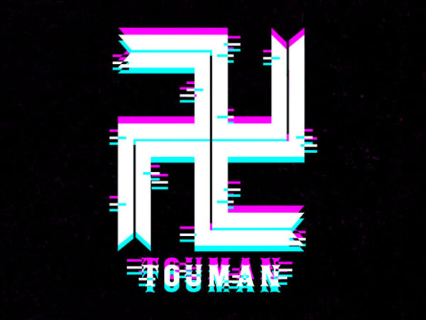 Touman gang glitch logo t shirt designs for sale