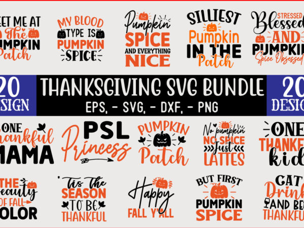 Thanksgiving svg t shirt design bundle