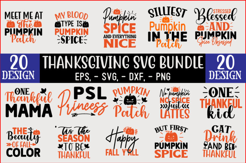 Thanksgiving SVG T shirt Design Bundle