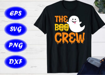 The boo crew t-shirt template, Happy Halloween shirt design