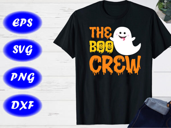 The boo crew t-shirt template, happy halloween shirt design