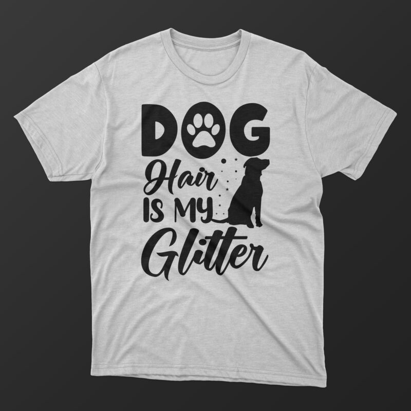 Dog typography svg t shirt design bundle / Paw paints of my heart / My dog is not pet my dog is my family / Love is a four legged