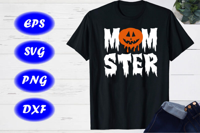 Mom Ster, Halloween Pumpkin Shirt Print Template