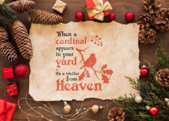 When A Cardinal Appears In Your Yard Its A Visitor From Heaven Christmas Gift Shirt Idea Diy Crafts Svg Files For Cricut, Silhouette Sublimation Files