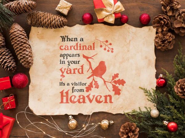 When a cardinal appears in your yard its a visitor from heaven christmas gift shirt idea diy crafts svg files for cricut, silhouette sublimation files