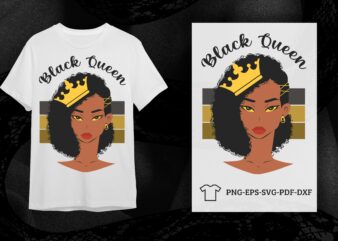 Black Queen Gift Idea Silhouette SVG Diy Crafts Svg Files For Cricut, Silhouette Sublimation Files