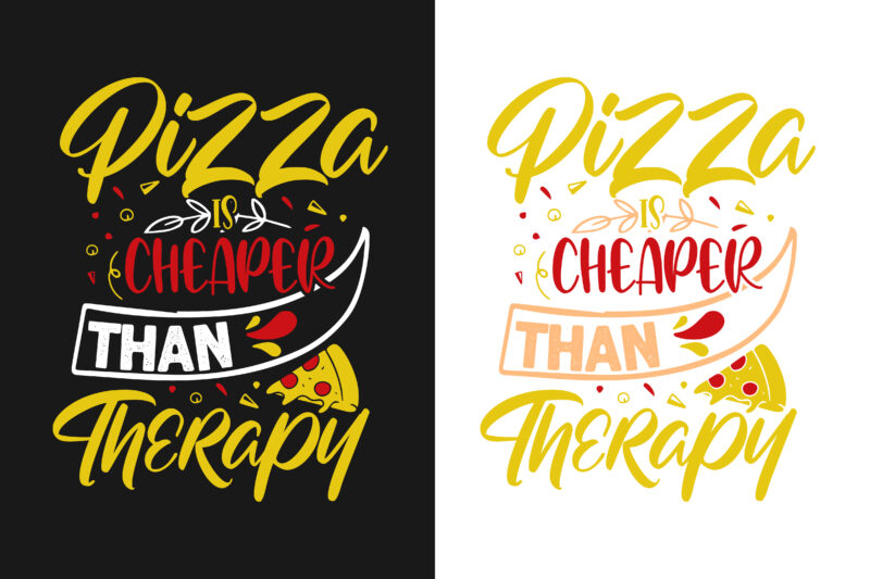 15 Pizza t shirt design bundle / Pizza t shirt quotes / Food typography quotes / Food t shirt design / Typography t shirt / Food lover t shirt ready