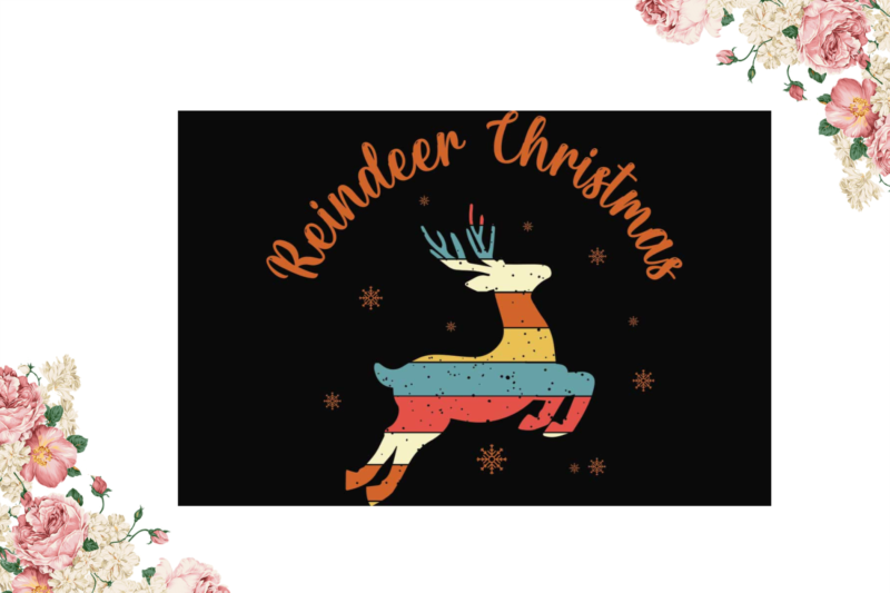 Christmas Vintage Reindeer Gift Diy Crafts Svg Files For Cricut, Silhouette Sublimation Files