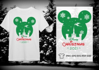 Christmas 2021 Gift Idea, Mickey Head Vector Diy Crafts Svg Files For Cricut, Silhouette Sublimation Files