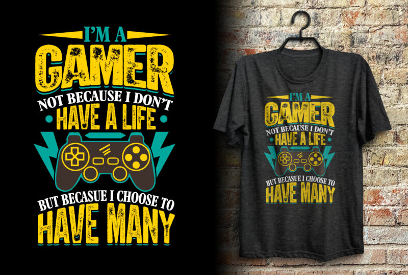 35 gaming t shirt design bundle, Gaming t shirt design, Gaming t shirt design for game lover, Gamer design, Gaming t shirt design with joystick graphics, Joystick t shirt, Joypad t shirt design