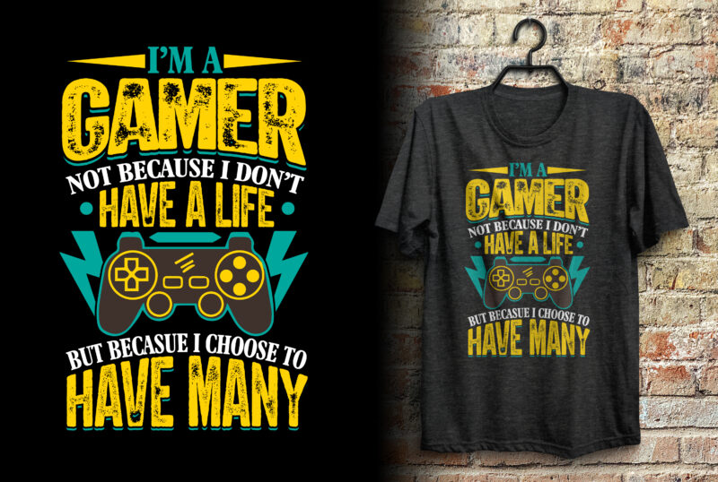 35 gaming t shirt design bundle, Gaming t shirt design, Gaming t shirt design for game lover, Gamer design, Gaming t shirt design with joystick graphics, Joystick t shirt, Joypad