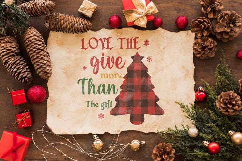 -Christmas Quotes Idea, Love The Give More Than The Gift Diy Crafts Svg Files For Cricut, Silhouette Sublimation Files