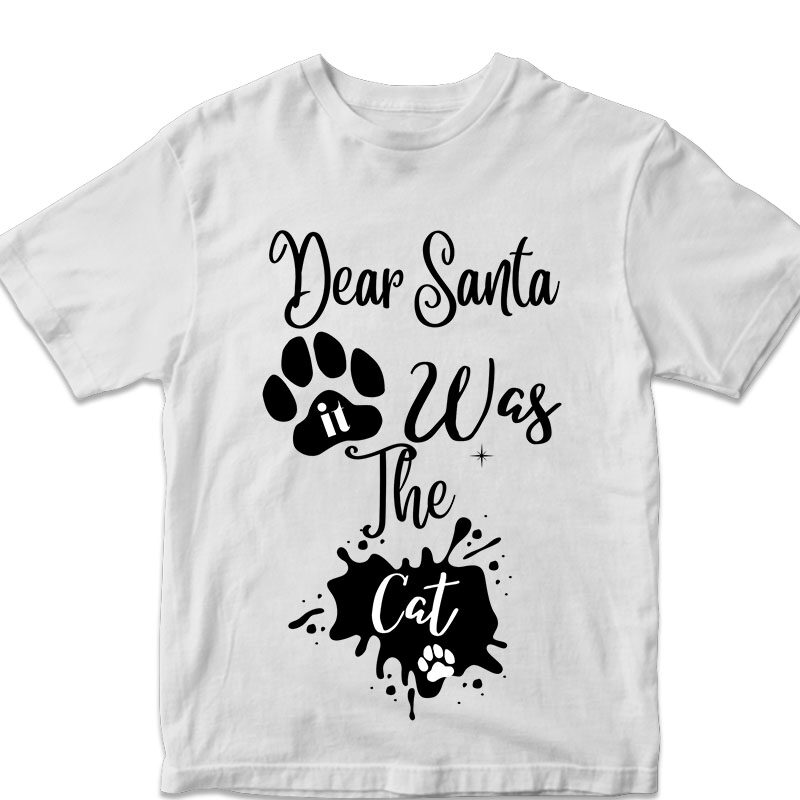dear santa it was the cat, christmas png svg design