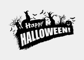 Spooky Happy Halloween Svg Editable Design