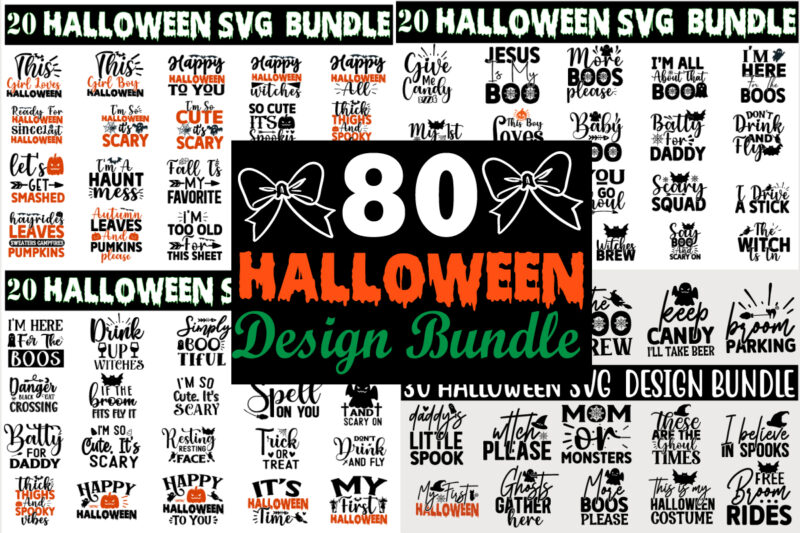 Halloween SVG T shirt design Bundle