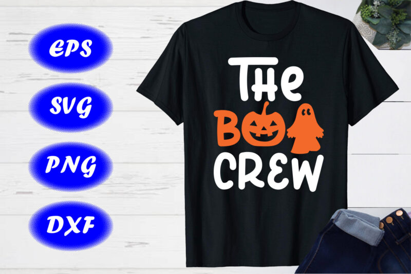 The boo crew t-shirt template, Happy Halloween shirt design