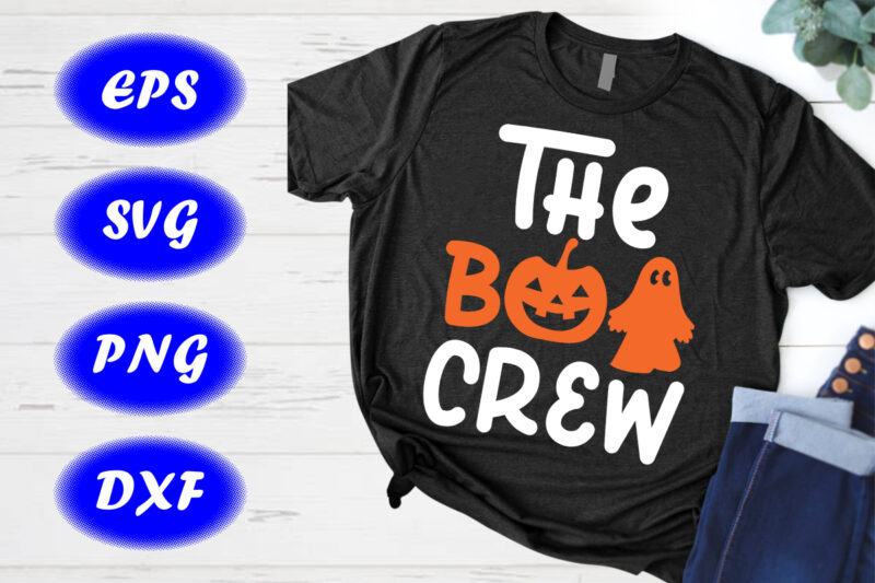 The boo crew t-shirt template, Happy Halloween shirt design
