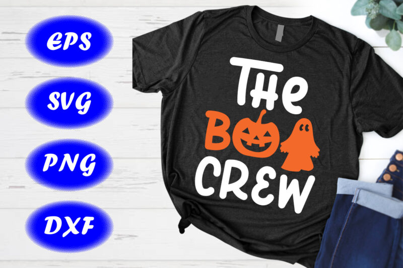The boo crew t-shirt template, Happy Halloween shirt design