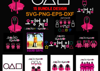 Bundle 15 DESIGN: Squid game svg, drama Svg, squid korean drama scary game accepte the invitationsquid svg, game svg ,squid game svg, squid game movie svg, game svg, squid game