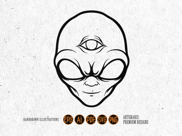 Alien head simple silhouette t shirt vector Alien head simple silhouette t shirt vector