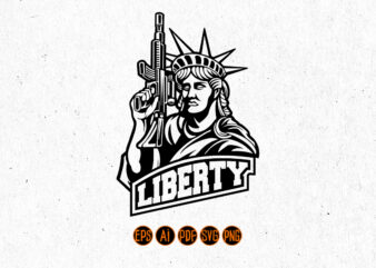 American Liberty Warrior Military Silhouette t shirt vector