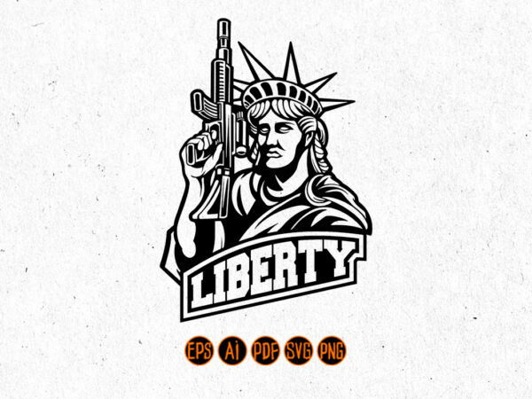 American liberty warrior military silhouette t shirt vector