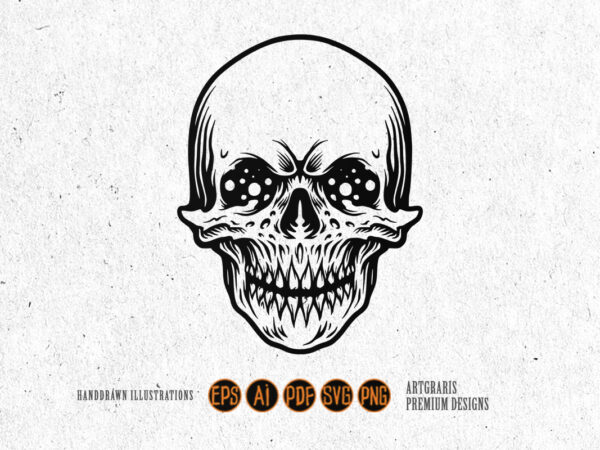 Cricut digital file. jpeg T-shirt svg Grin Skull eps Dead Skull dxf Zombie Monster Zombie SVG png Death  Skull Skull SVG Tattoo