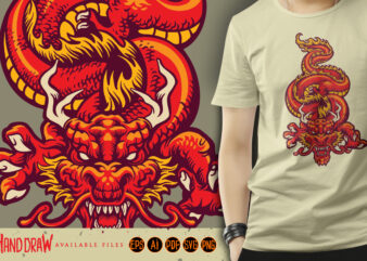 Animal Red Dragon Asia Oriental