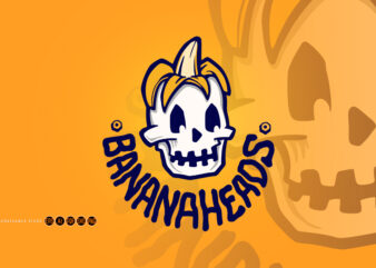 Banana Heads Logo Illustrations t shirt template