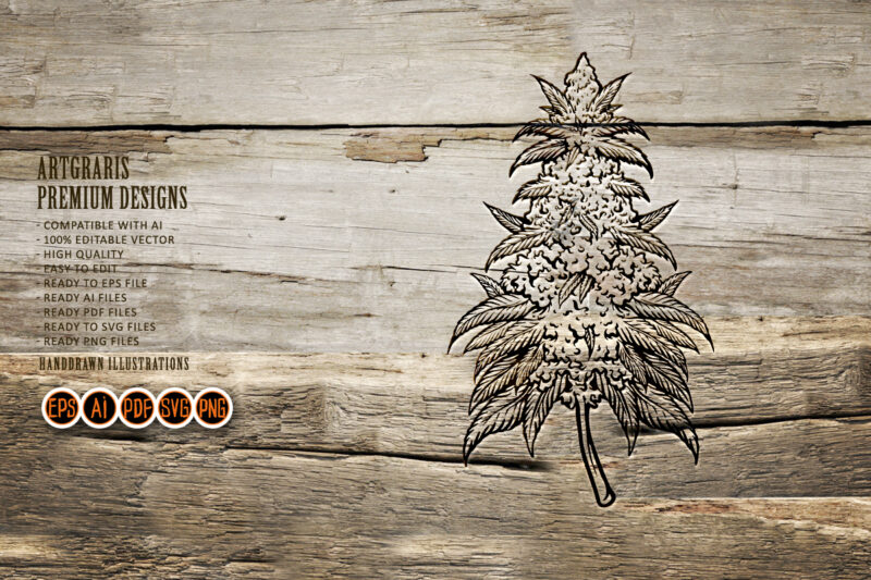 Weed Leaf Cannabis Plant Kush Silhouette