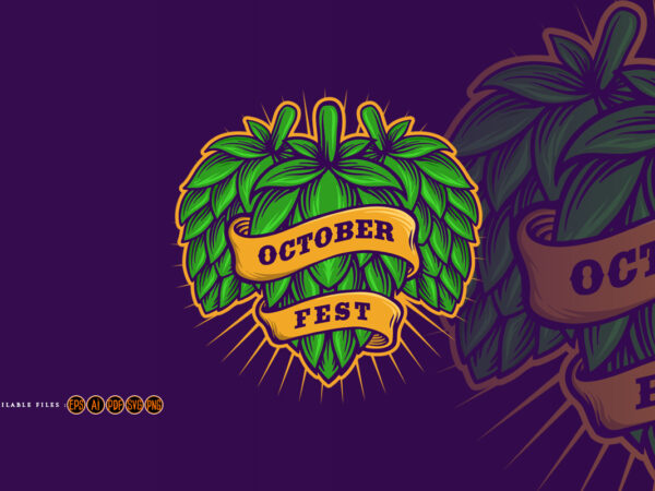Brewery beer with october fest ribbon template vintage t shirt template