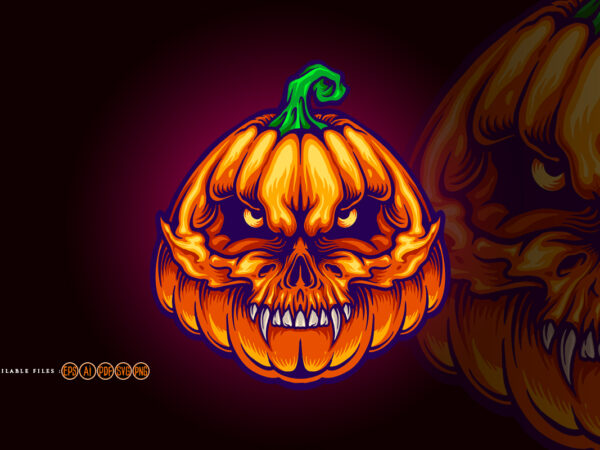 Halloween scary skull jack o lantern faces graphic t shirt Halloween scary skull jack o lantern faces graphic t shirt