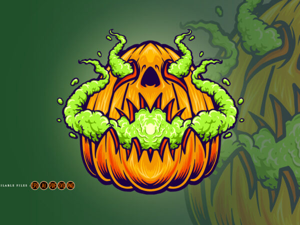Pumpkins vape halloween illustrations t shirt illustration