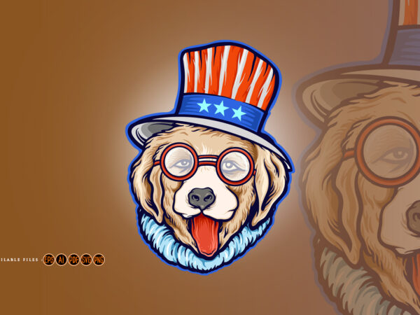 American cool world dog day mascot t shirt vector