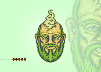 Head Old Vape Mascot Illustrations