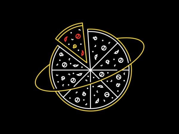 Pizza planet t shirt illustration