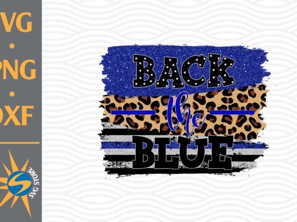 Back the blue glitter leopard png file t shirt template