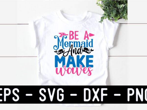 Mermaid svg quotes design template
