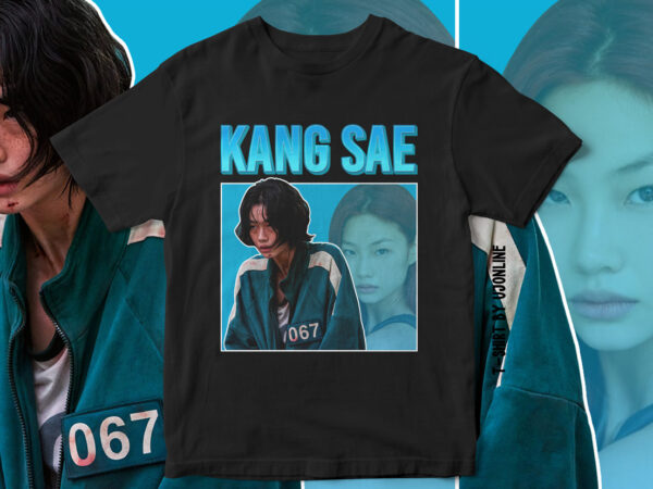 Beautiful kang sae, squid game, trending tv series t-shirt design
