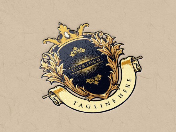 Best king badge logo luxury company t shirt template