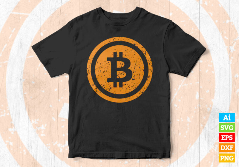 Vintage Distressed Gold HODL Bitcoin Logo vector t-shirt design in ai ...