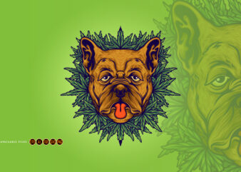 BullDog Weed Cannabis Background