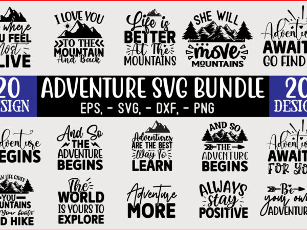 Adventure svg t shirt design bundle
